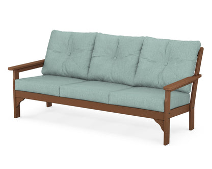 POLYWOOD® Vineyard Deep Seating Sofa in Teak / Glacier Spa