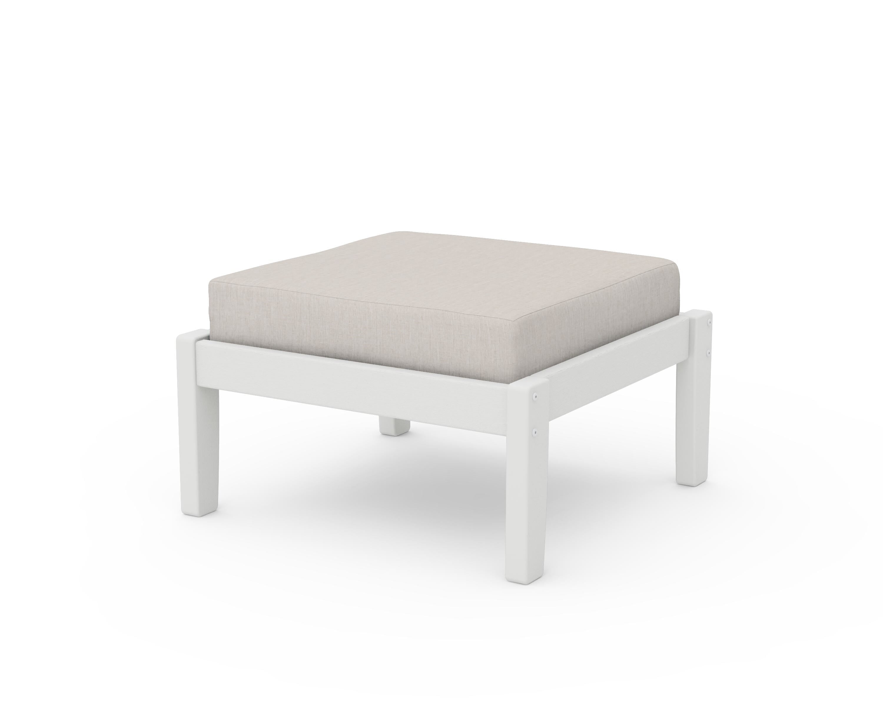Unbranded Deep Seating Ottoman in Vintage White / Cast Ash
