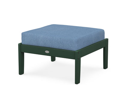 POLYWOOD® Braxton Deep Seating Ottoman in Green / Sky Blue