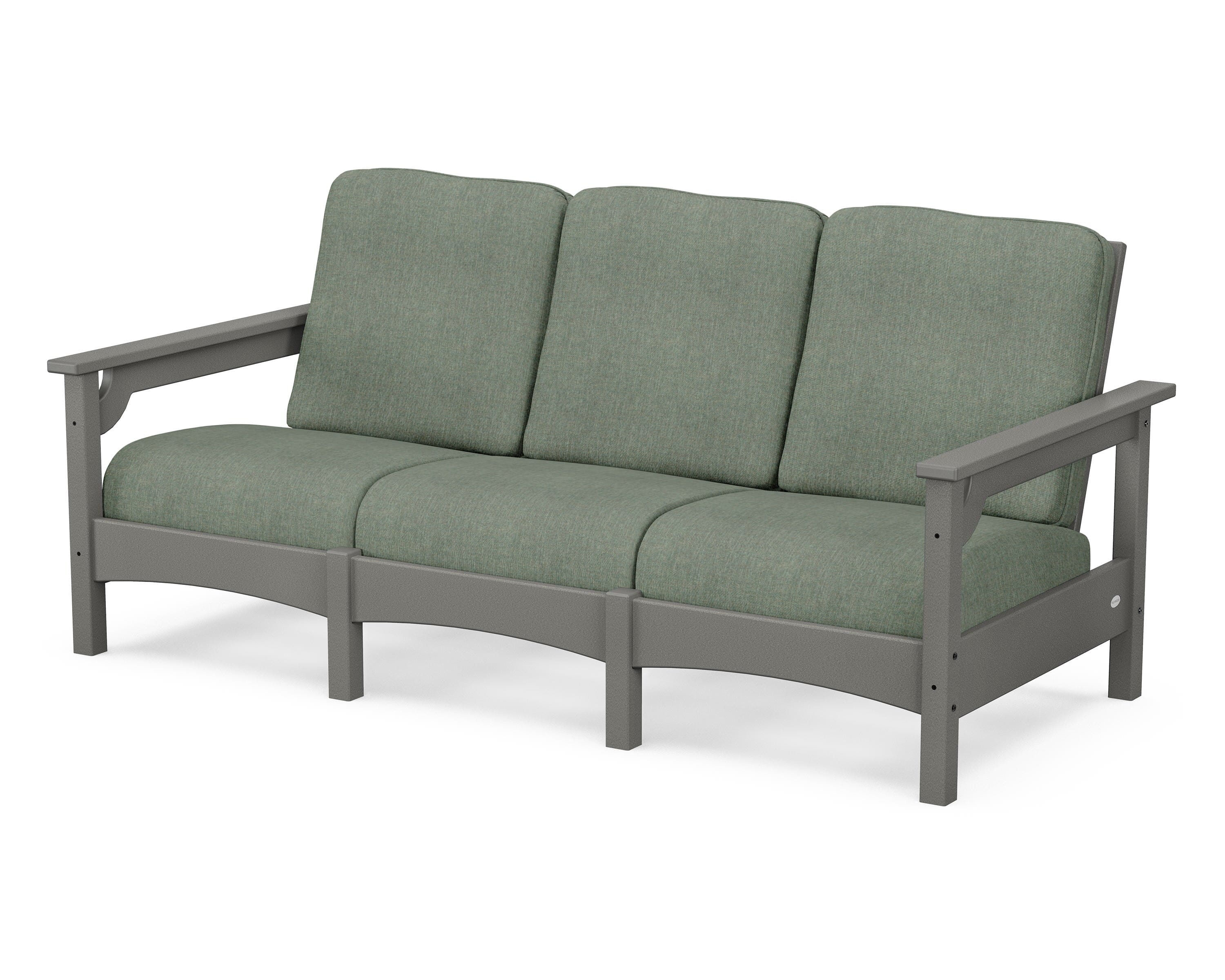 POLYWOOD® Club Sofa in Slate Grey / Cast Sage