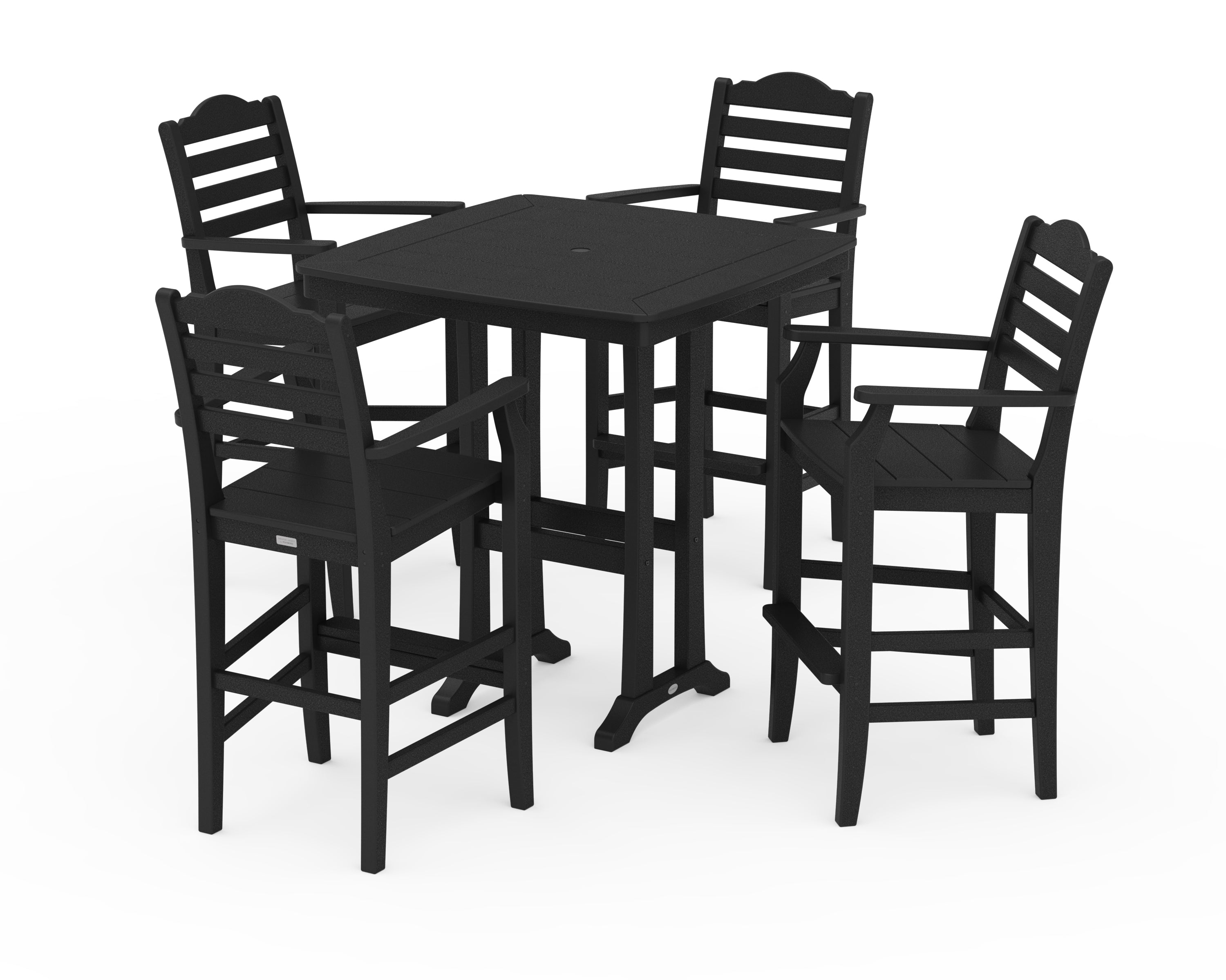 Draper James™ by  POLYWOOD® Savannah 5-Piece Bar Set with Trestle Legs in Black