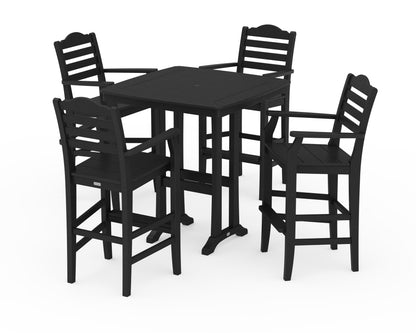 Draper James™ by  POLYWOOD® Savannah 5-Piece Bar Set with Trestle Legs in Black