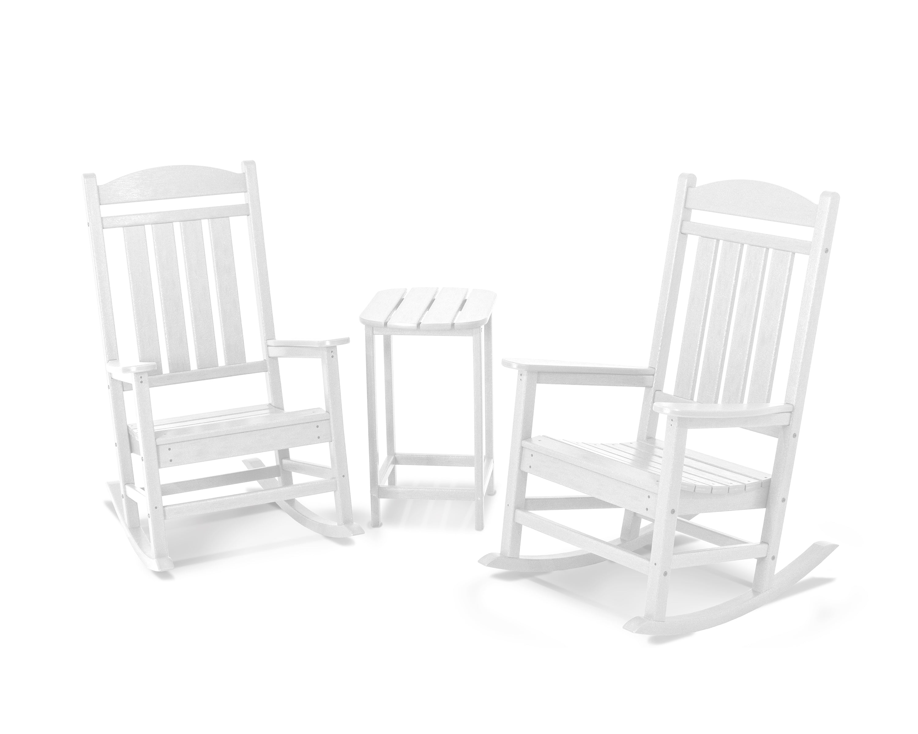 POLYWOOD® Presidential Rocker 3-Piece Set in White