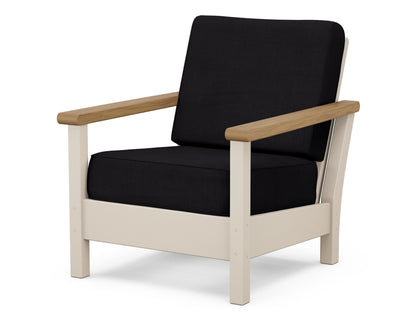 POLYWOOD® Harbour Deep Seating Chair in Sand / Natural / Midnight Linen