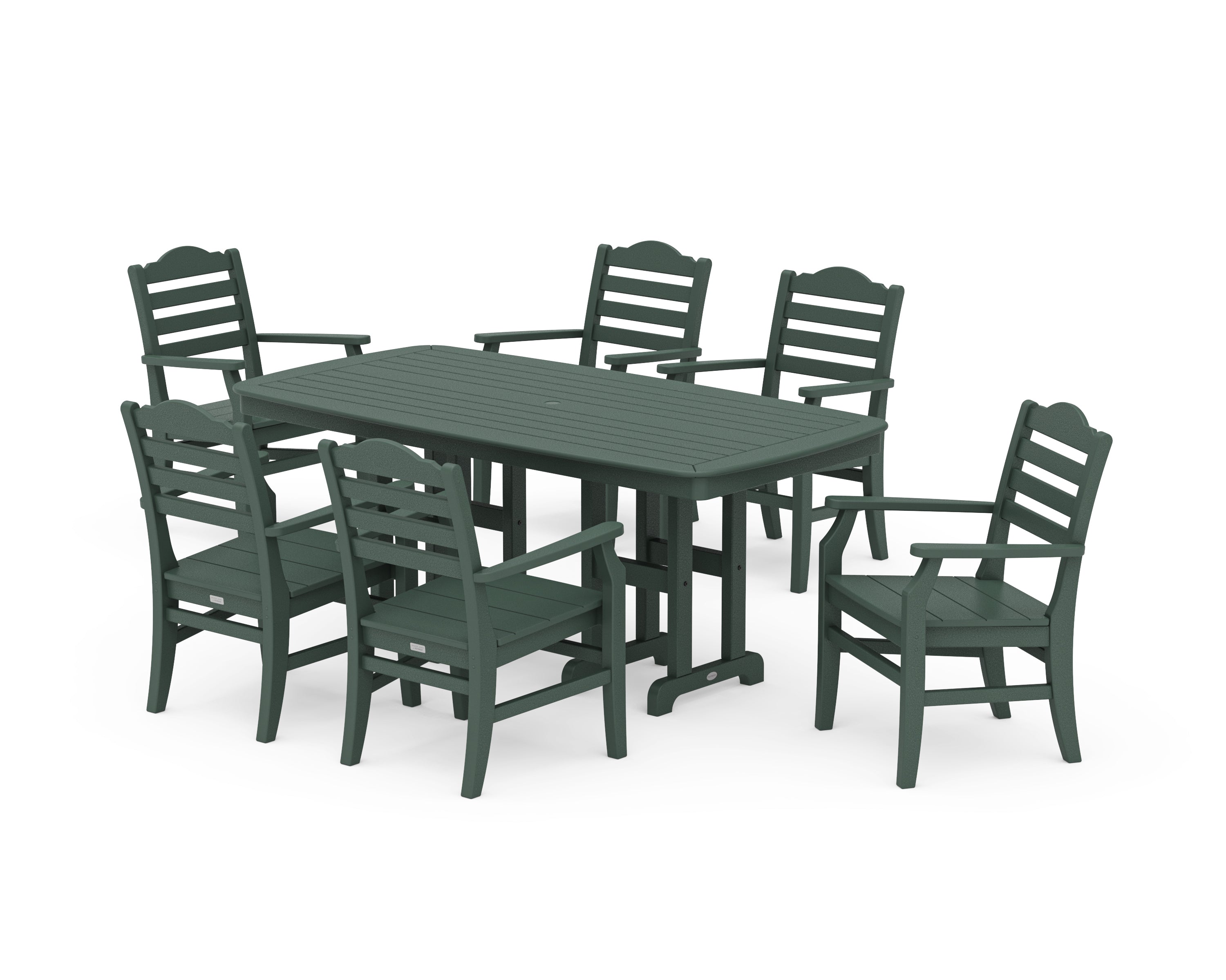 POLYWOOD® Savannah Arm Chair 7-Piece Dining Set in Green