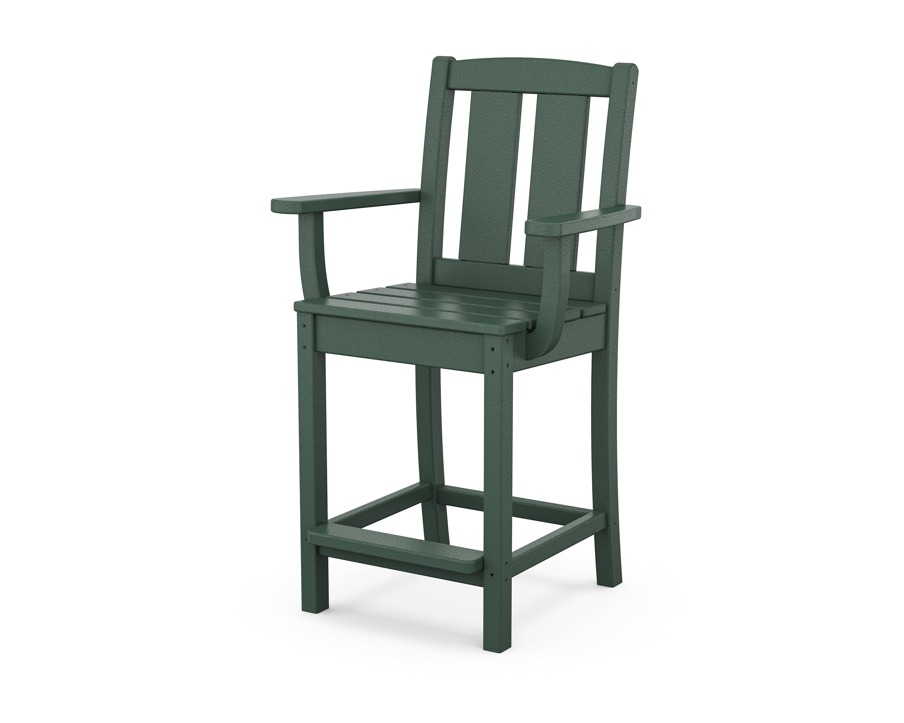 POLYWOOD® Mission Counter Arm Chair in Green