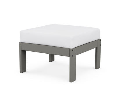 POLYWOOD® Vineyard Modular Ottoman in Slate Grey / Natural