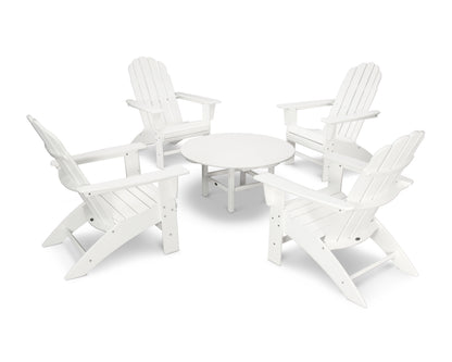 POLYWOOD® Vineyard 5-Piece Oversized Adirondack Set in White