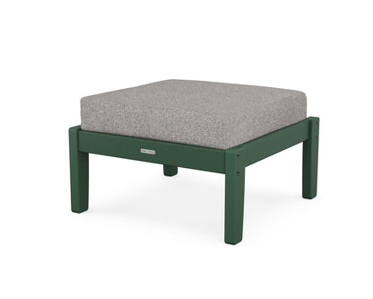 Martha Stewart by POLYWOOD® Chinoiserie Deep Seating Ottoman in Green / Grey Mist