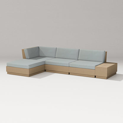 PW Designer Series Elevate Chaise Sectional in Vintage Sahara / Spa
