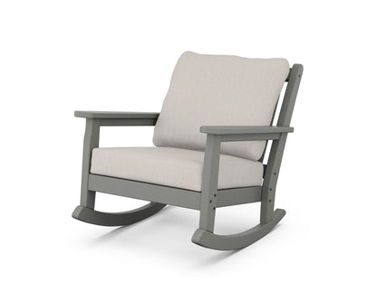 POLYWOOD® Chippendale Deep Seating Rocking Chair in Slate Grey / Cast Ash