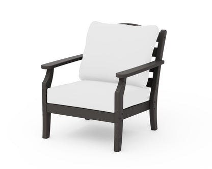Draper James™ by  POLYWOOD® Savannah Deep Seating Chair in Vintage Coffee / Natural