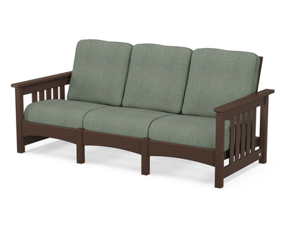 POLYWOOD® Club Mission Sofa in Mahogany / Cast Sage