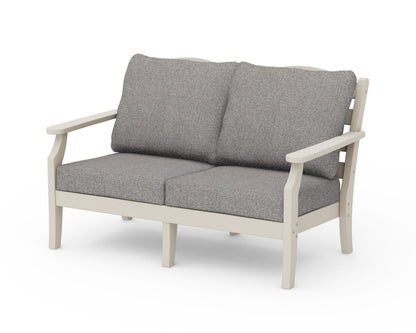 Draper James™ by  POLYWOOD® Savannah Deep Seating Loveseat in Sand / Grey Mist