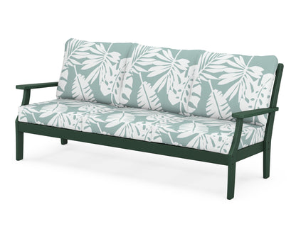 POLYWOOD® Braxton Deep Seating Sofa in Green / Leaf Glacier Spa
