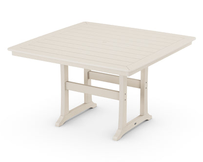 POLYWOOD® Nautical Trestle 59" Counter Table in Sand