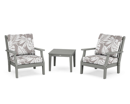 Country Living Wovendale 3-Piece Deep Seating Set in Slate Grey / Leaf Grey Mist