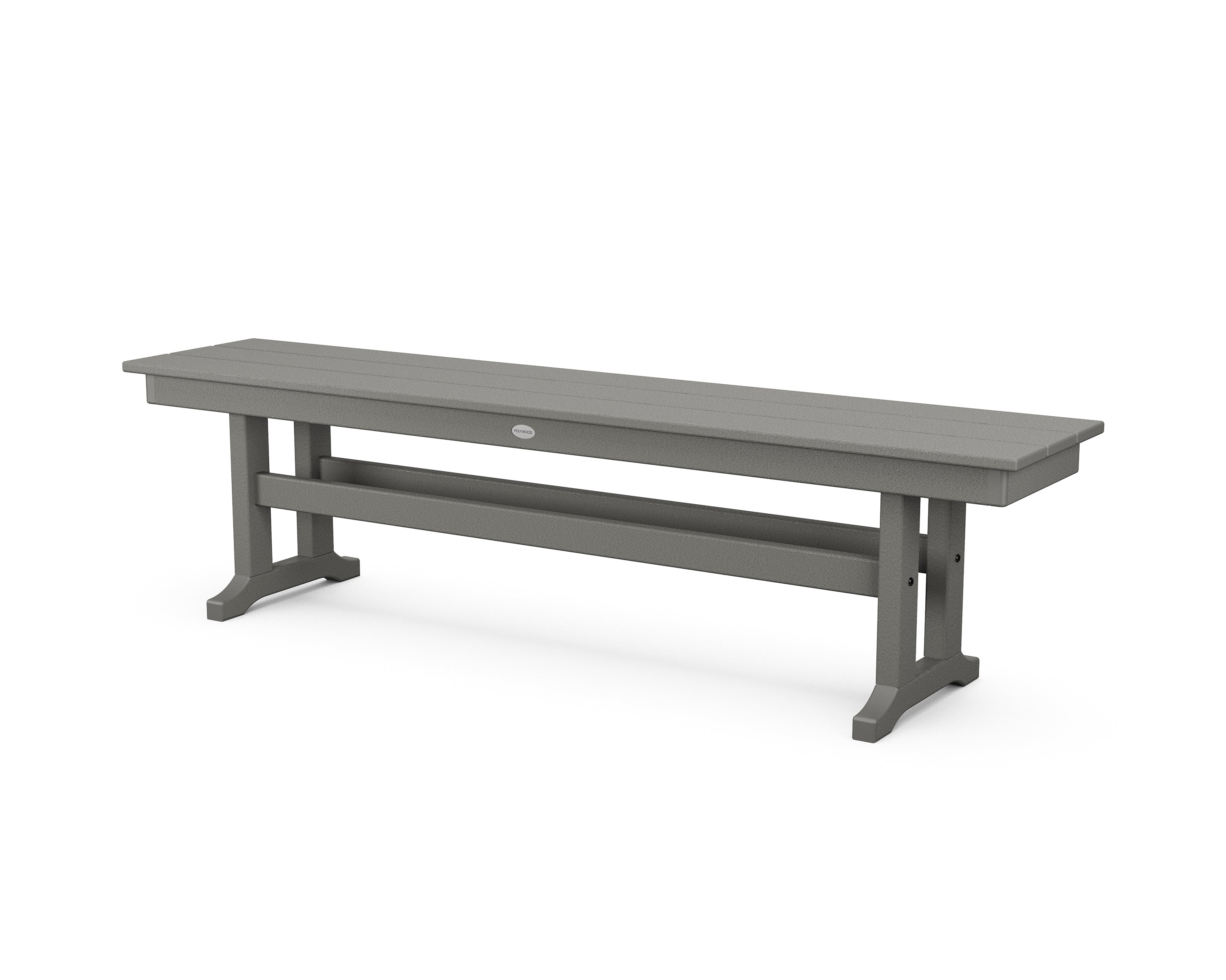 POLYWOOD® Farmhouse 65" Side Bench in Slate Grey