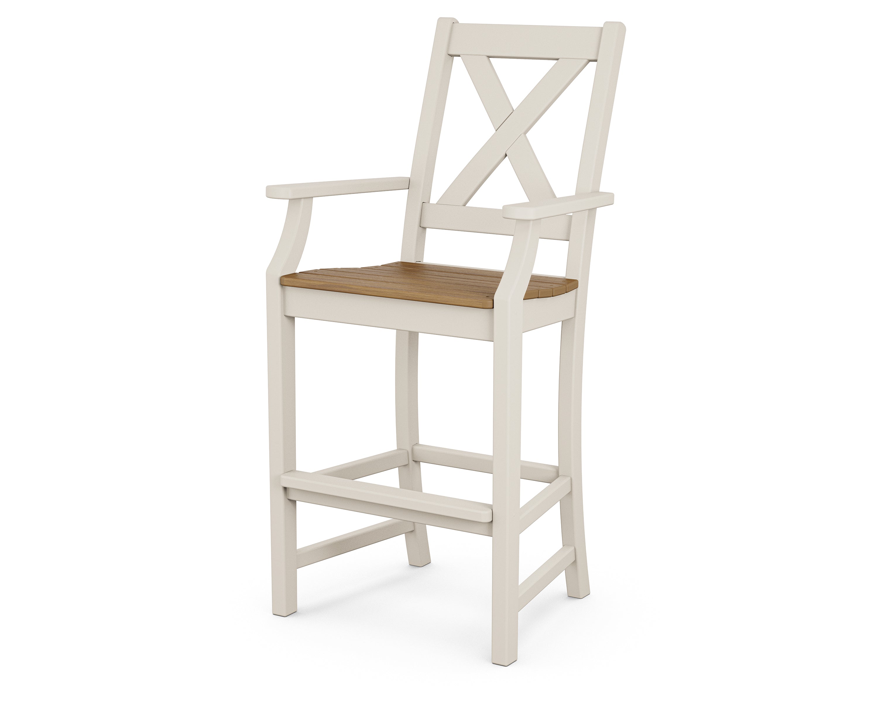 POLYWOOD® Braxton Bar Arm Chair in Sand / Natural