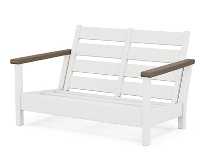 POLYWOOD® Harbour Loveseat Frame in White / Kona