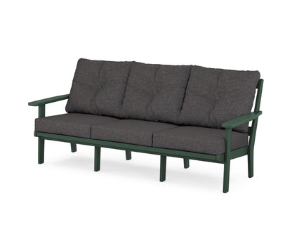 POLYWOOD® Prairie Deep Seating Sofa in Green / Ash Charcoal