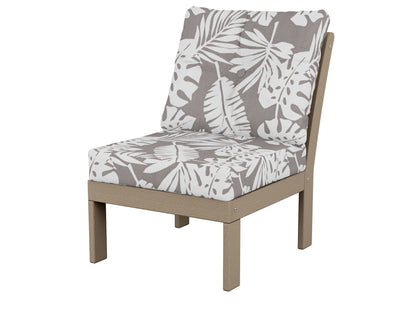 POLYWOOD® Vineyard Modular Armless Chair in Vintage Sahara / Leaf Grey Mist