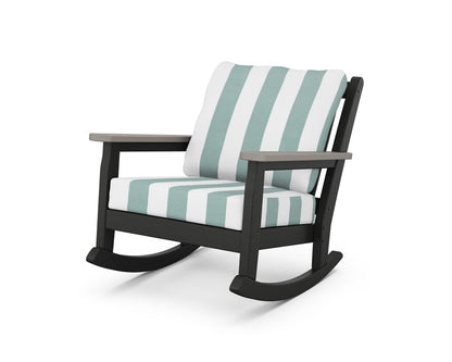 Chippendale Deep Seating Rocking Chair - Black