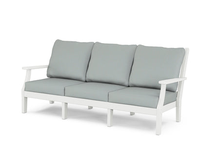 Country Living Wovendale Deep Seating Sofa in White / Spa