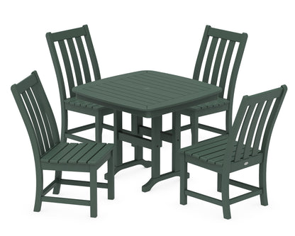 POLYWOOD® Vineyard 5-Piece Side Chair Dining Set in Green
