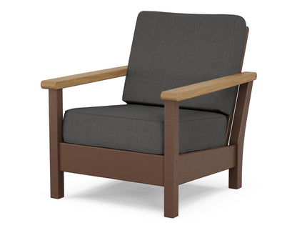 POLYWOOD® Harbour Deep Seating Chair in Mahogany / Natural / Spectrum Carbon