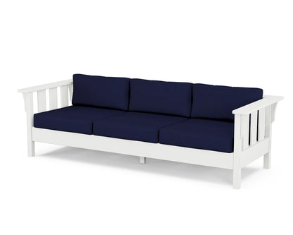Martha Stewart by POLYWOOD® Acadia Deep Seating Sofa in White / Navy