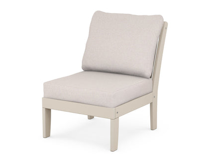 POLYWOOD® Braxton Modular Armless Chair in Sand / Dune Burlap