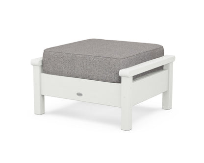 POLYWOOD® Harbour Deep Seating Ottoman in Vintage White / Grey Mist