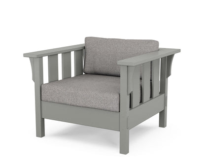 Martha Stewart by POLYWOOD® Acadia Deep Seating Chair in Slate Grey / Grey Mist