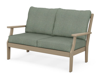 POLYWOOD® Braxton Deep Seating Loveseat in Vintage Sahara / Cast Sage