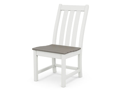 POLYWOOD® Vineyard Dining Side Chair in White / Driftwood