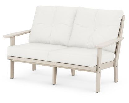 POLYWOOD® Lakeside Deep Seating Loveseat in Sand / Natural Linen