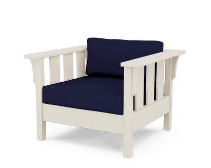 Martha Stewart by POLYWOOD® Acadia Deep Seating Chair in Sand / Navy