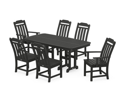 Country Living Cottage 7-Piece Dining Set in Black