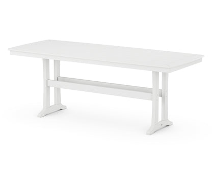 POLYWOOD® Nautical Trestle 39" x 97" Counter Table in White