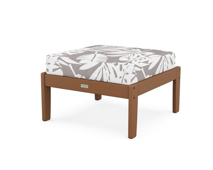 Country Living Cottage Deep Seating Ottoman in Teak / Leaf Grey Mist