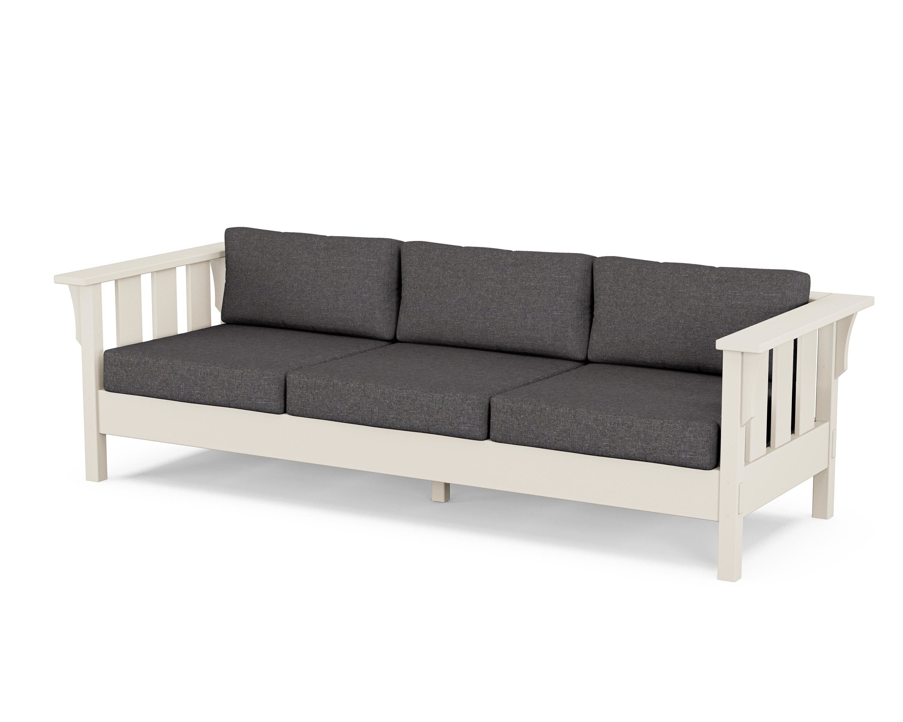 Martha Stewart by POLYWOOD® Acadia Deep Seating Sofa in Sand / Ash Charcoal
