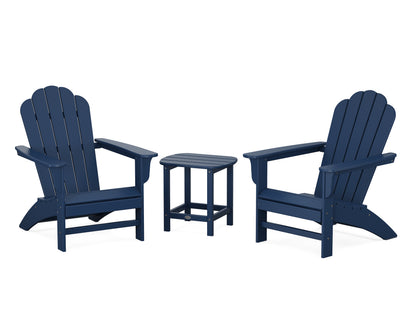Country Living Cottage Adirondack Chair 3-Piece Set in Navy