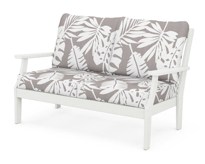 POLYWOOD® Braxton Deep Seating Loveseat in Vintage White / Leaf Grey Mist