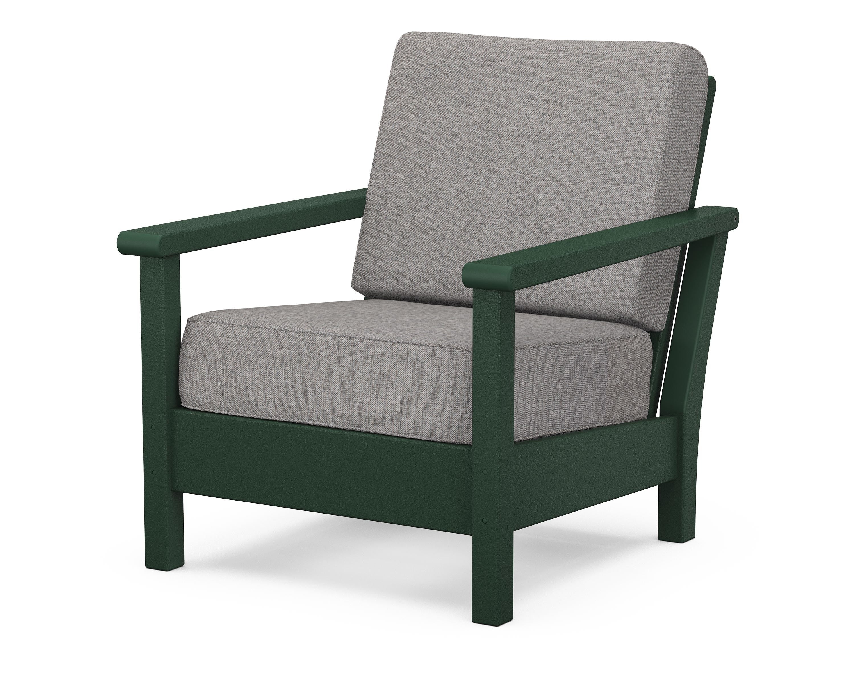 POLYWOOD® Harbour Deep Seating Chair in Green / Grey Mist