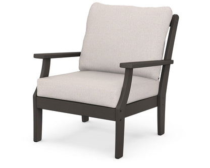 POLYWOOD® Braxton Deep Seating Chair in Vintage Coffee / Dune Burlap