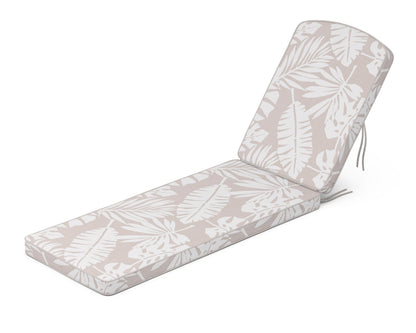 Martha Stewart by POLYWOOD® Chinoiserie Chaise Cushion in Leaf Dune Burlap