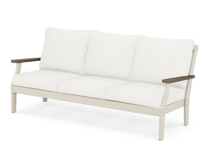 POLYWOOD® Braxton Deep Seating Sofa in Sand / Kona / Natural Linen