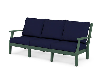 Martha Stewart by POLYWOOD® Chinoiserie Deep Seating Sofa in Green / Navy