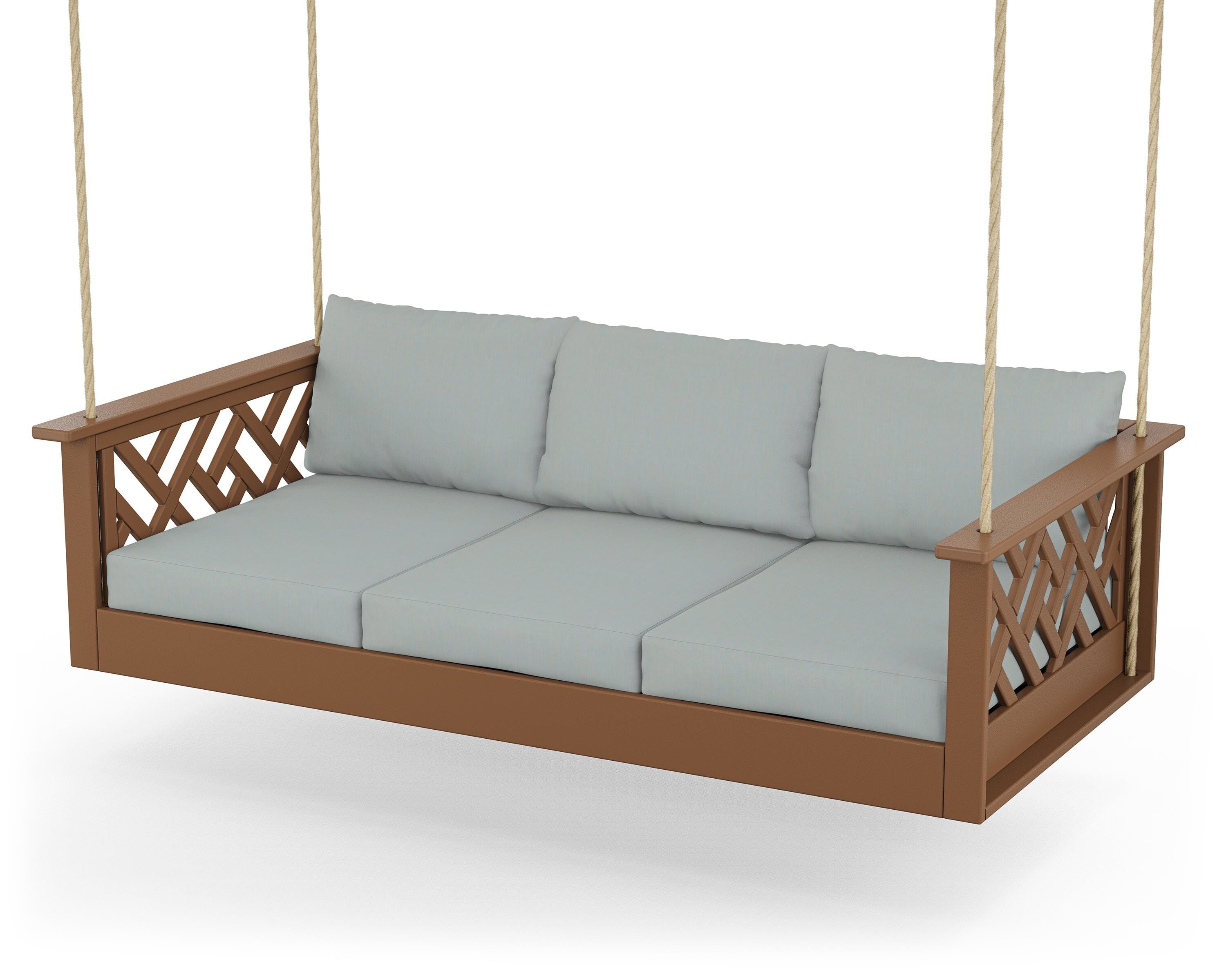 POLYWOOD® Chippendale Daybed Swing in Teak / Spa